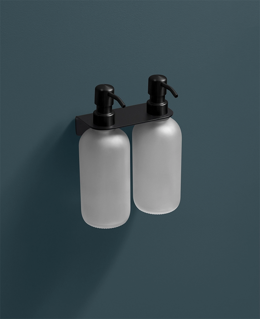Black soap bottle holder